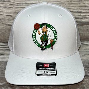Boston Celtics 3D Snapback Trucker Hat- White